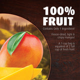 Brothers All Natural Freeze Dried Fruit Crisps, Mango, 1 Oz (Pack of 8), Made with 100% Fruit, Gluten Free, Soy Free, Vegan, Healthy Snack, Resealable