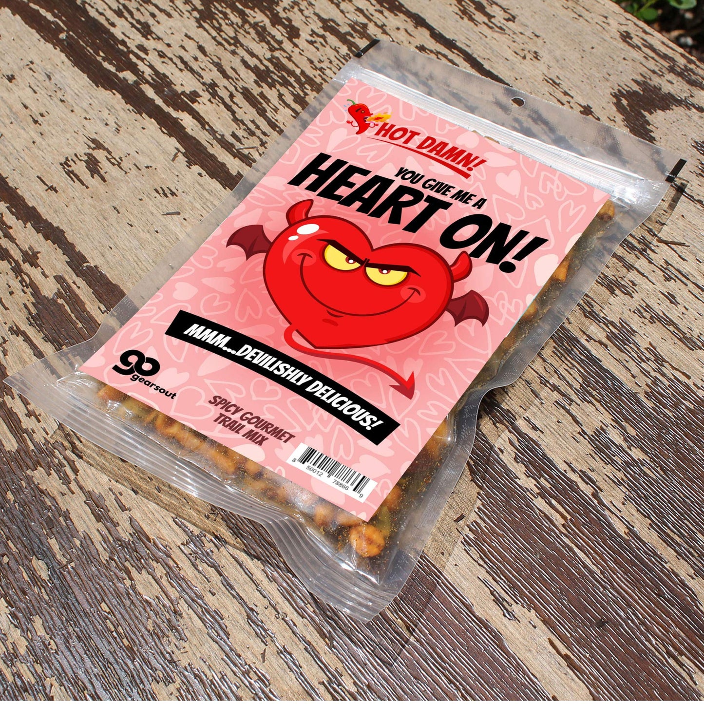 You Give Me A Heart On Trail Mix - Funny Spicy Snack Mix for Adults - Weird Stocking Stuffer, Made in the USA