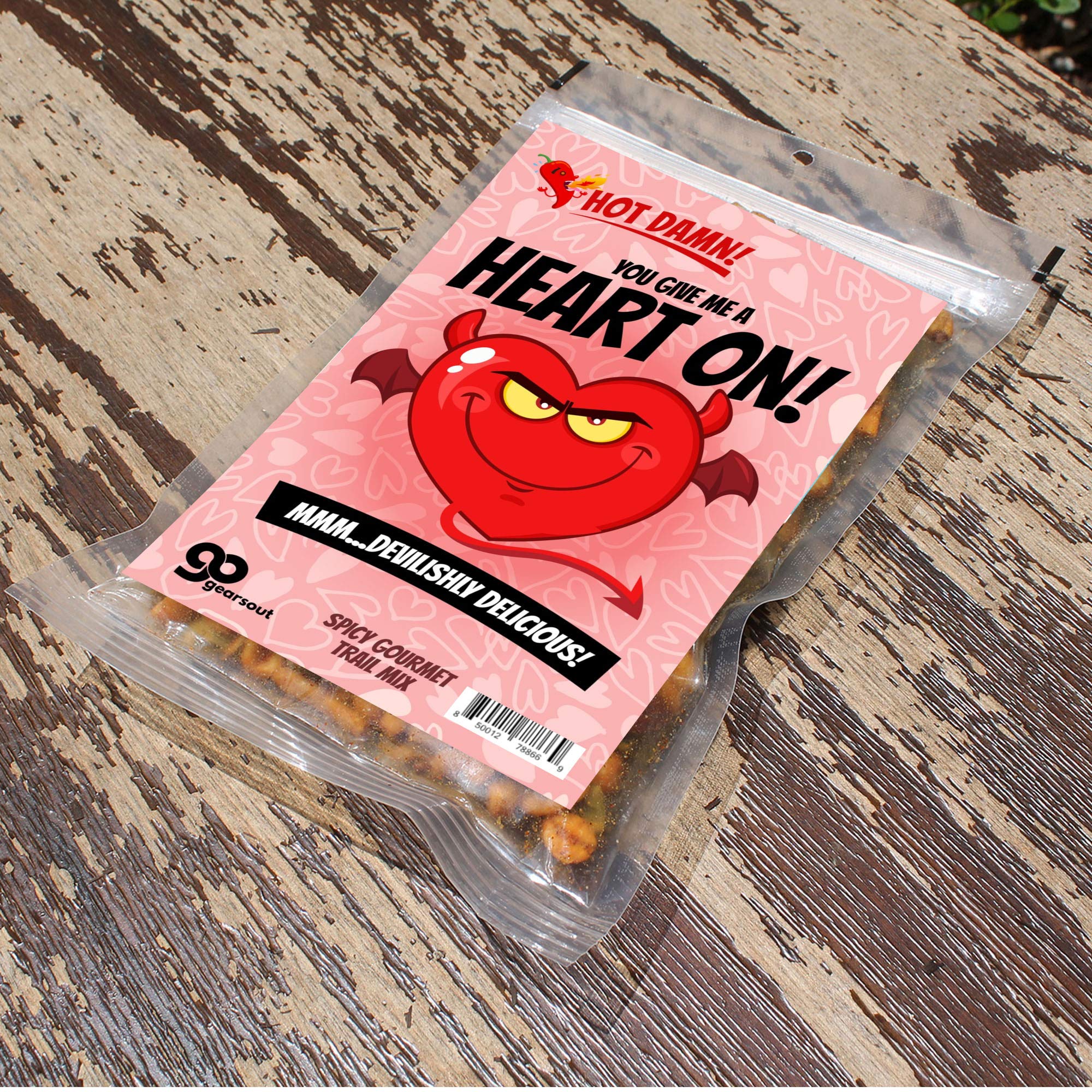 You Give Me A Heart On Trail Mix - Funny Spicy Snack Mix for Adults - Weird Stocking Stuffer, Made in the USA