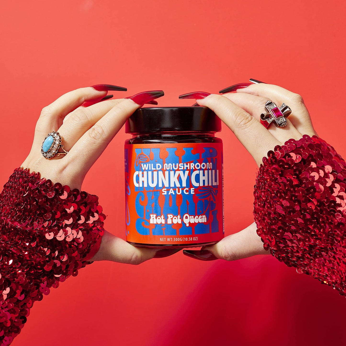 Hotpot Queen Wild Mushroom Chili Sauce | Delectable Chunky, Tingly & Spicy, Authentically Crafted Sichuan Chili Sauce With Premium Shiitake & Wild