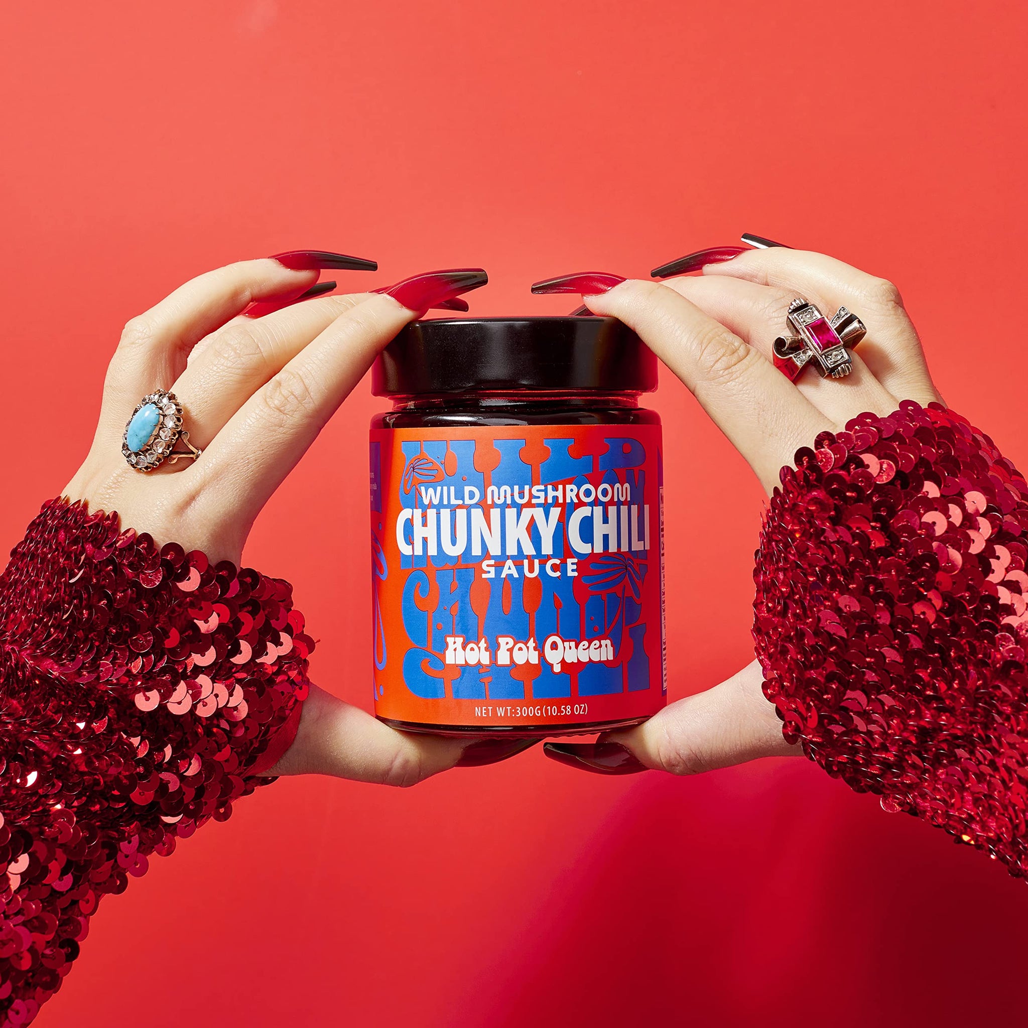 Hotpot Queen Wild Mushroom Chili Sauce | Delectable Chunky, Tingly & Spicy, Authentically Crafted Sichuan Chili Sauce With Premium Shiitake & Wild