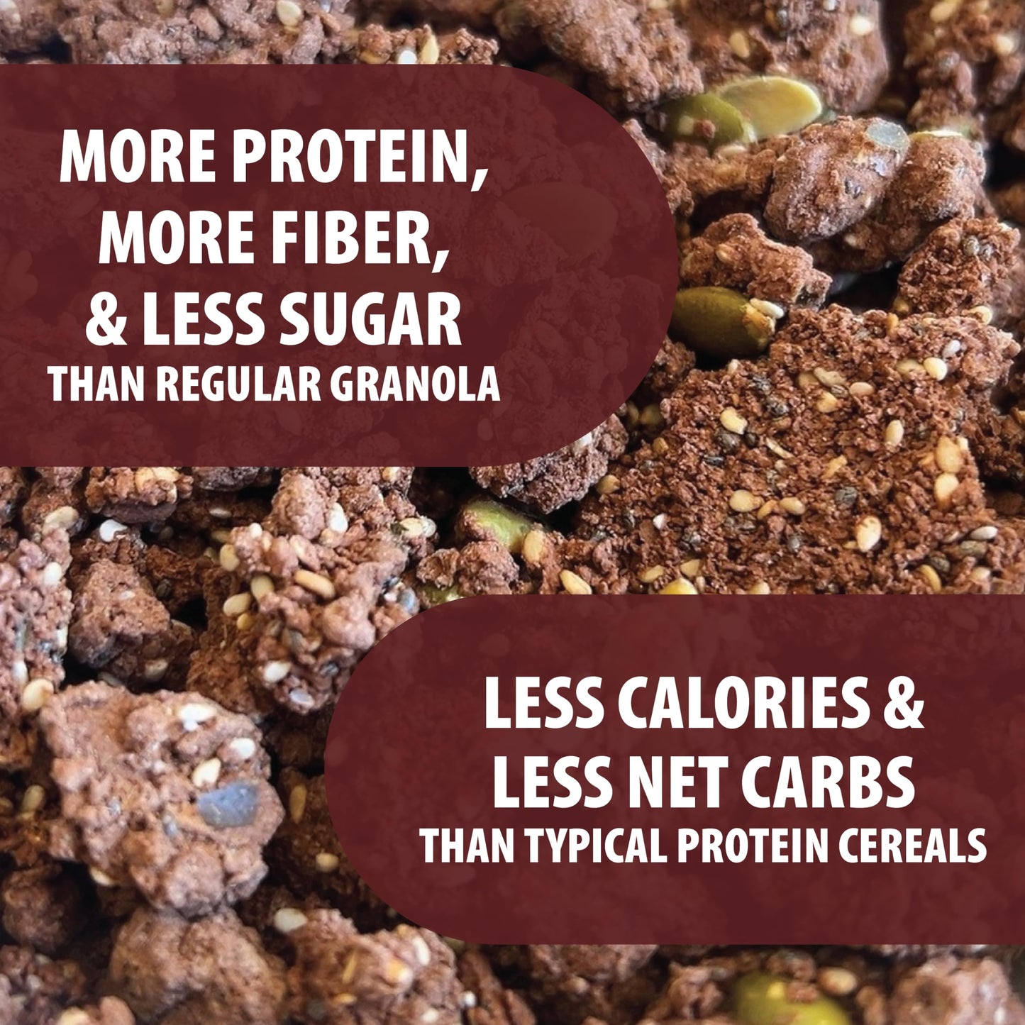 Julian Bakery® ProGranola® Cereal | Chocolate | 13g Protein | Paleo | 3 Net Carbs | Gluten-Free | Grain-Free | 2 Pack