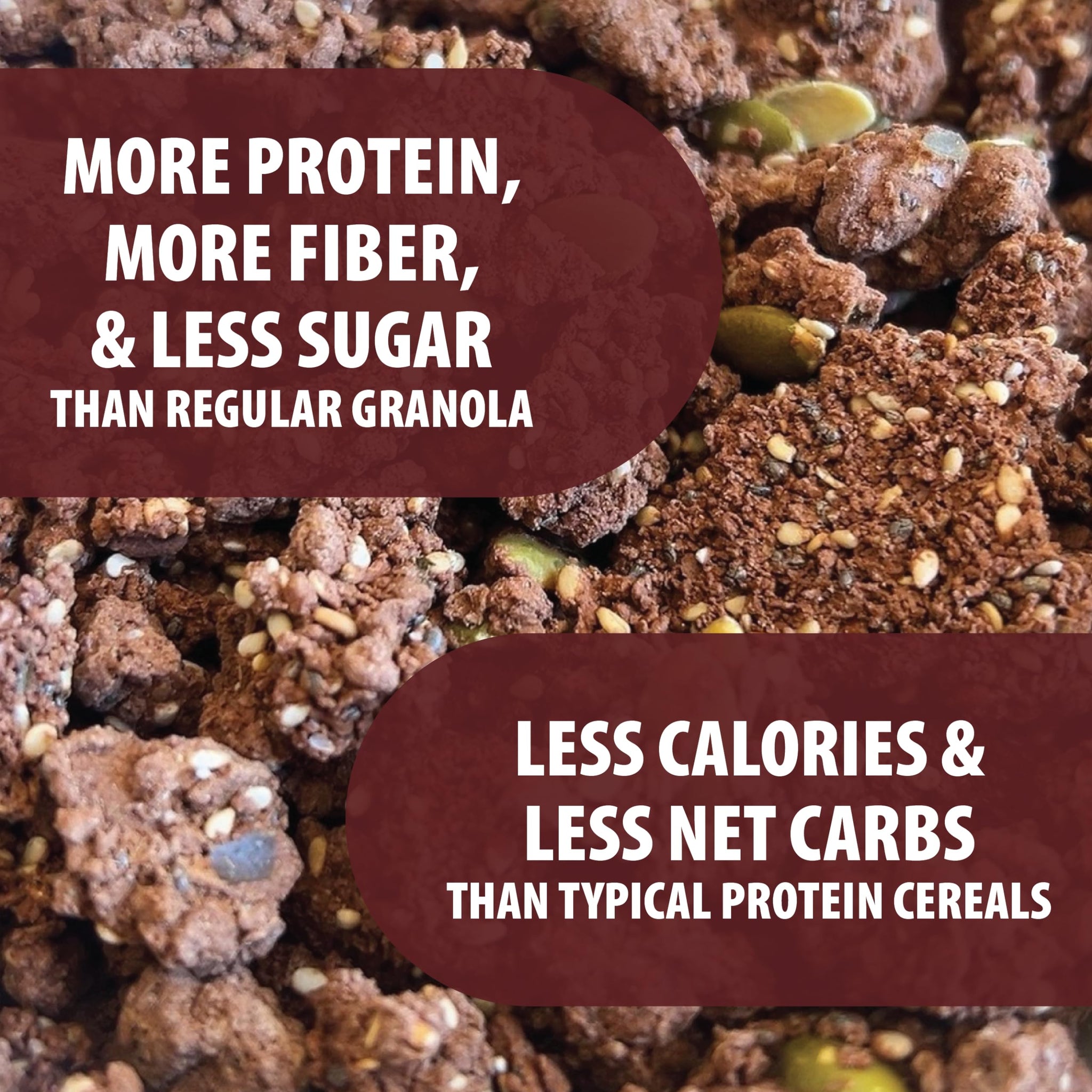Julian Bakery® ProGranola® Cereal | Chocolate | 13g Protein | Paleo | 3 Net Carbs | Gluten-Free | Grain-Free | 2 Pack
