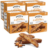 Nonni's Salted Caramel Milk Chocolate Biscotti Cookies - Individually Wrapped Italian Coffee Snack, Crunchy Twice-Baked, 90 Cal Each, 21 oz Carton, 4