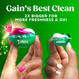 Gain Plus Flings Liquid Washing Detergent Pods, Gain's Best Clean, All-In-One, Happy Hibiscus Scent Laundry Pacs, 45 Count (Packaging May Vary)