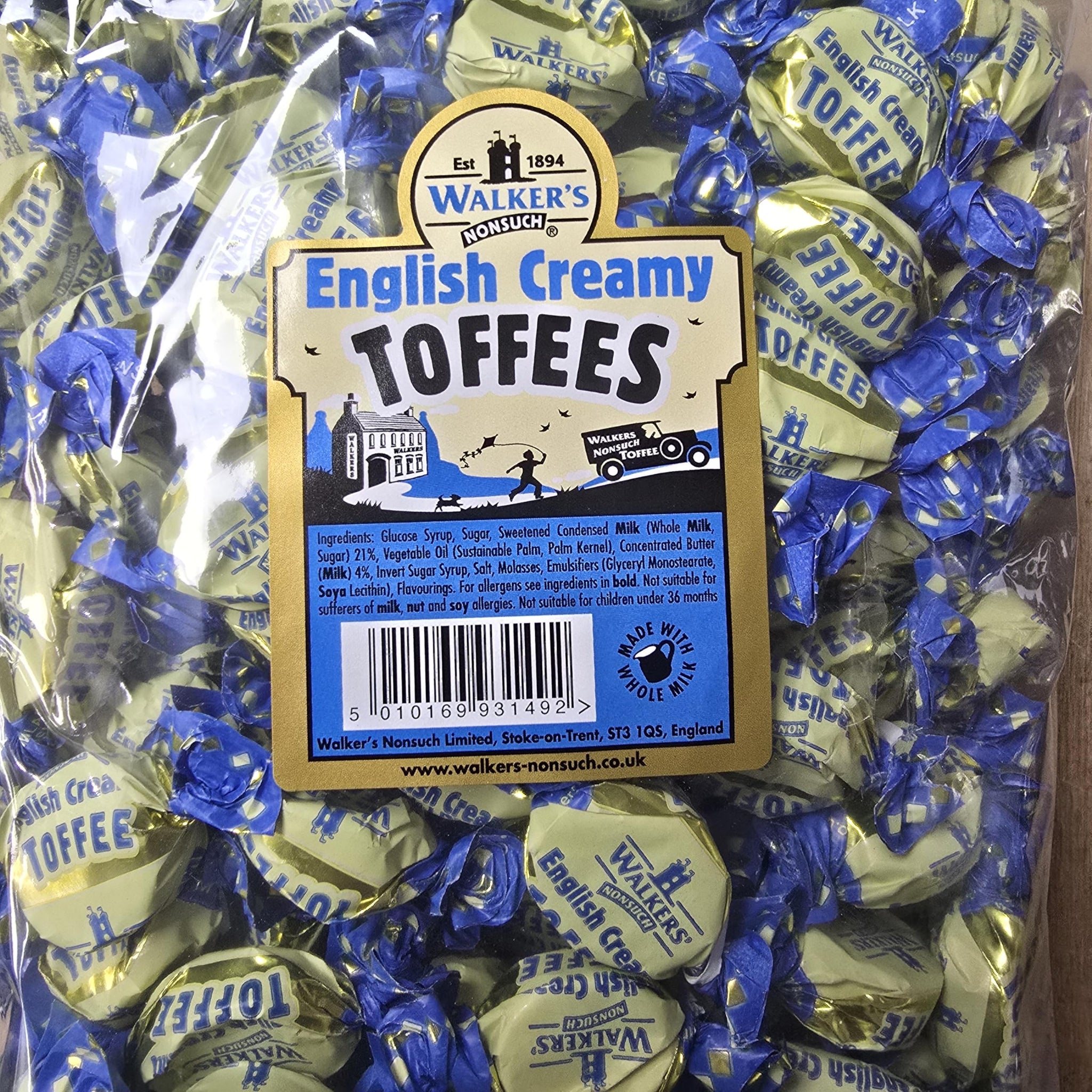 WALKERS NONSUCH TOFFEE Walker's Nonsuch English Creamy Toffees 250g