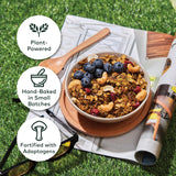 Matcha Green Tea Granola with Prebiotics | Natural, Hand-Baked, Reduced Sugar, Rich in Iron | for Breakfast Cereal, Trailmix, Yogurt, Snack Food |