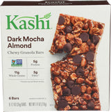 Kashi Chewy Granola Bars, Fiber Bars, Vegan Snacks, Dark Mocha Almond, 7.4oz Box (6 Bars)