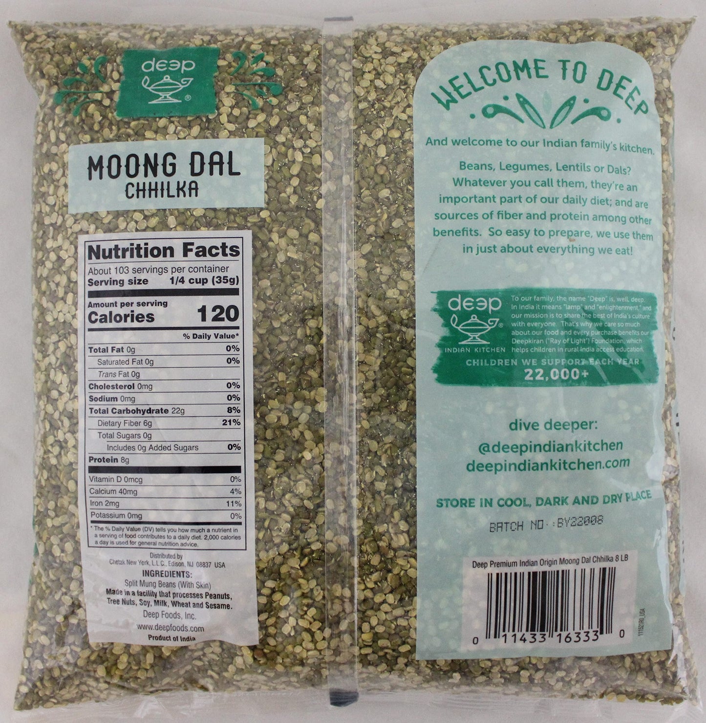 Moong Dal Chhilka Premium Indian Origin (8lb)