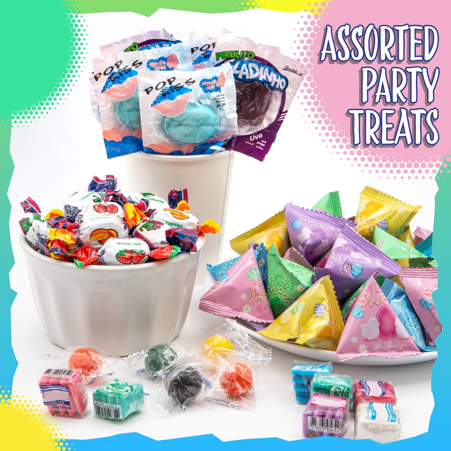 Easter Candy Mix | 2-Pound Bag | Easter Eggs Fillers | Lollipops, Chewing Gum, Hard Candy, Ducks, Chicks and Bunnies for Buffets & Gift Baskets |