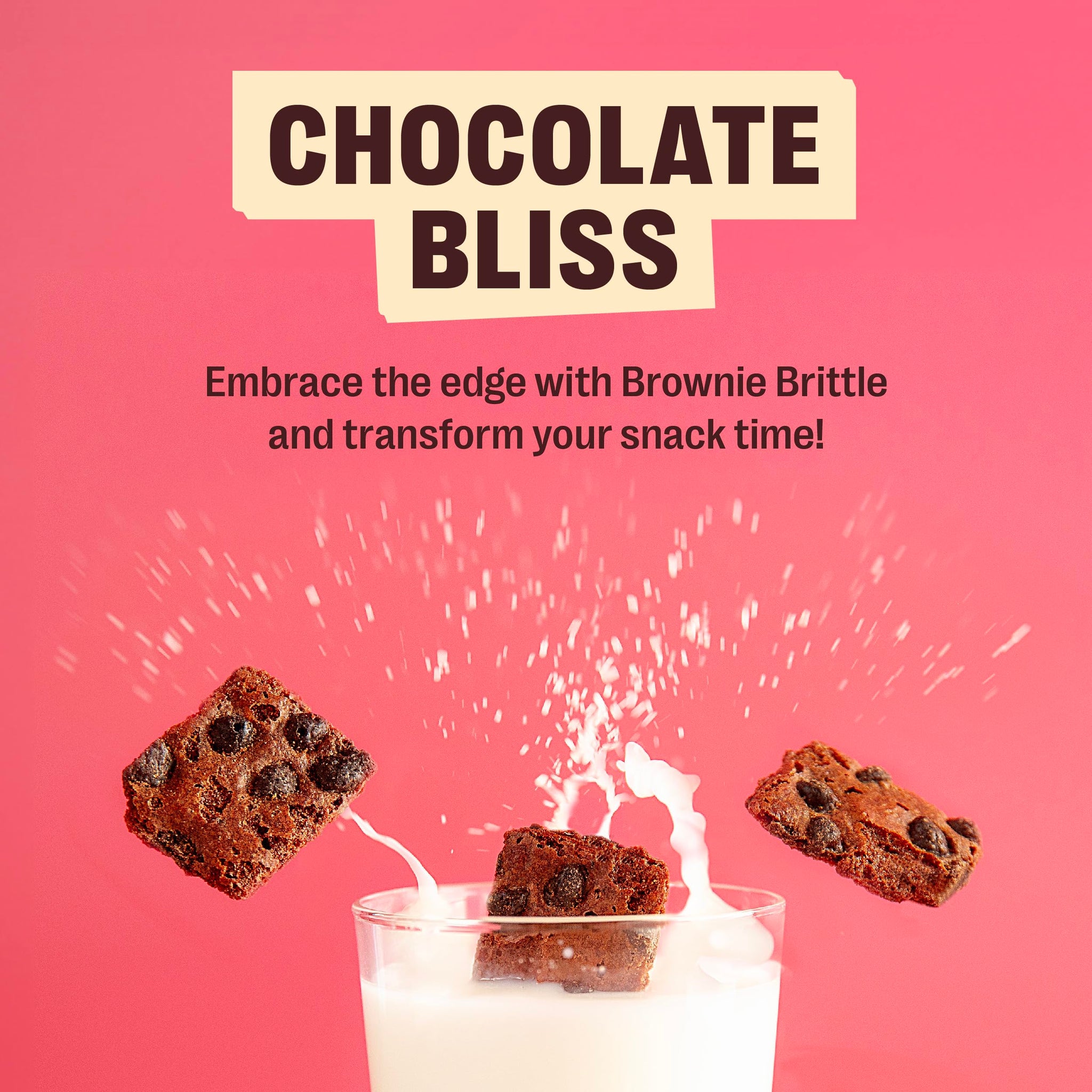 Brownie Brittle - M&M’S Minis Thin and Crispy Sweet Snacks (Pack of 6, 4 oz), Rich Gourmet Brownie Bites Dessert