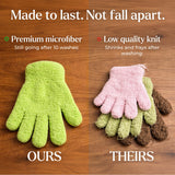 BLESS YOUR SOIL Microfiber Dusting Gloves for Plants : Premium, Gentle, Traps Dust, Washable, Lint Free : Use with Big Leaf Energy ready-to-use spray