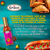 Grace Jerk Hot Pepper Sauce 4.8oz - 2 Pack - Authentic Jamaican Scotch Bonnet Pepper with Seasoning - Wing Sauce - Caribbean Jerk Seasoning Jamaican