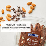 DeLallo Chocolate Almond Biscotti Cookies, Twice-Baked Authentic Italian Recipe, All Natural Tuscany Biscuits with Rich Cocoa and Sweet Almonds