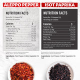 Eastanbul Aleppo Pepper & Urfa Pepper, Aleppo Flakes 5.3oz & Urfa Biber 5.6oz, Pul Biber and Isot for Mediterranean & Middle Eastern Dishes, Chili