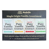 Rodelle Single Origin Vanilla Extract Gift Pack, Made in USA, 4 x 1 Fl Oz.