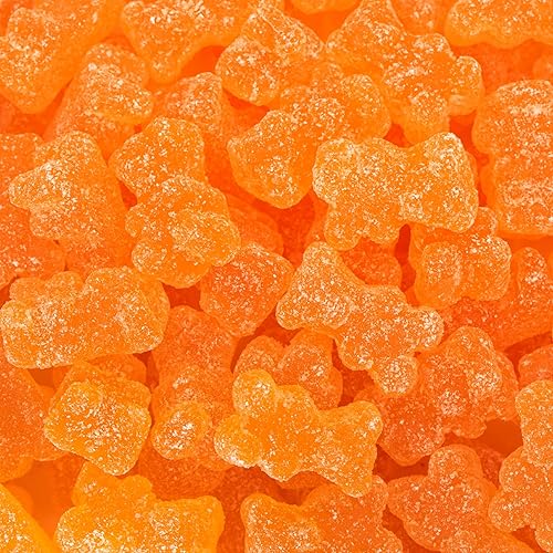 Sour Bears Gummy Candy | 1 Pound Bag | Orange Sour Candy | Vegan Gummies | Gummy Candies for Party Favors, Buffets, and Goodie Bags | Gelatin Free