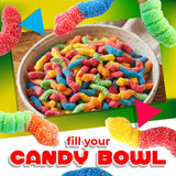Sour Gummy Worms Candy | 1 Pound Bag | Assorted Fruit Flavored | Sour Gummies with Chewy Texture | Neon Gummi Worms for Parties, Snacking, and Buffets