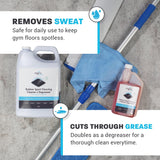Zogics Rubber Flooring Cleaner and Degreaser - Cleaner Concentrate and Heavy Duty Degreaser for Rubber Floors and Mats, Biodegradable and Non Toxic