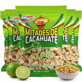 WINNUTS Lemon Peanuts Halves (5 Pack, 5.25 oz Each) | Mitades de Cacahuates con Limón, Authentic Mexican Botana Snack