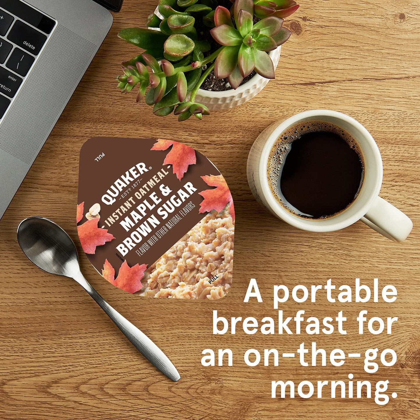 Quaker Instant Oatmeal Express Cups, Maple & Brown Sugar, 1.69 Ounce (Pack of 12)