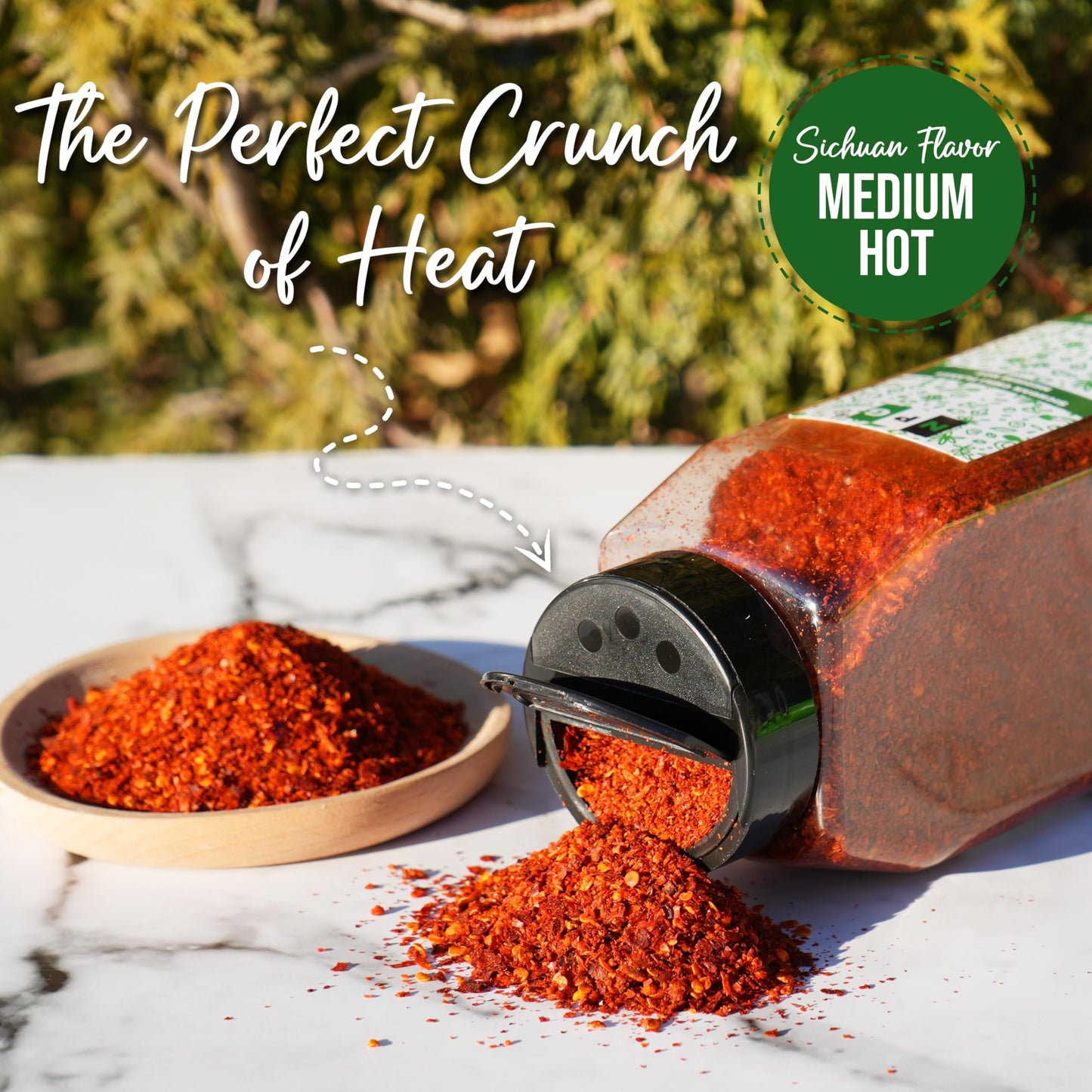 NPG Authentic Sichuan Chili Flakes 1LB 16 Ounces, Medium Hot, Szechuan Crushed Red Pepper Flakes Powder Bulk, Spice Seasoning for Making Kimchi, Chili