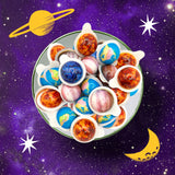 Gummy Planets Mix - 19 Oz Jar (30 Count) - Individually Wrapped Planet Gummies - Space Candy - Gummy Balls - Strawberry Jam Center - Chewy Candy
