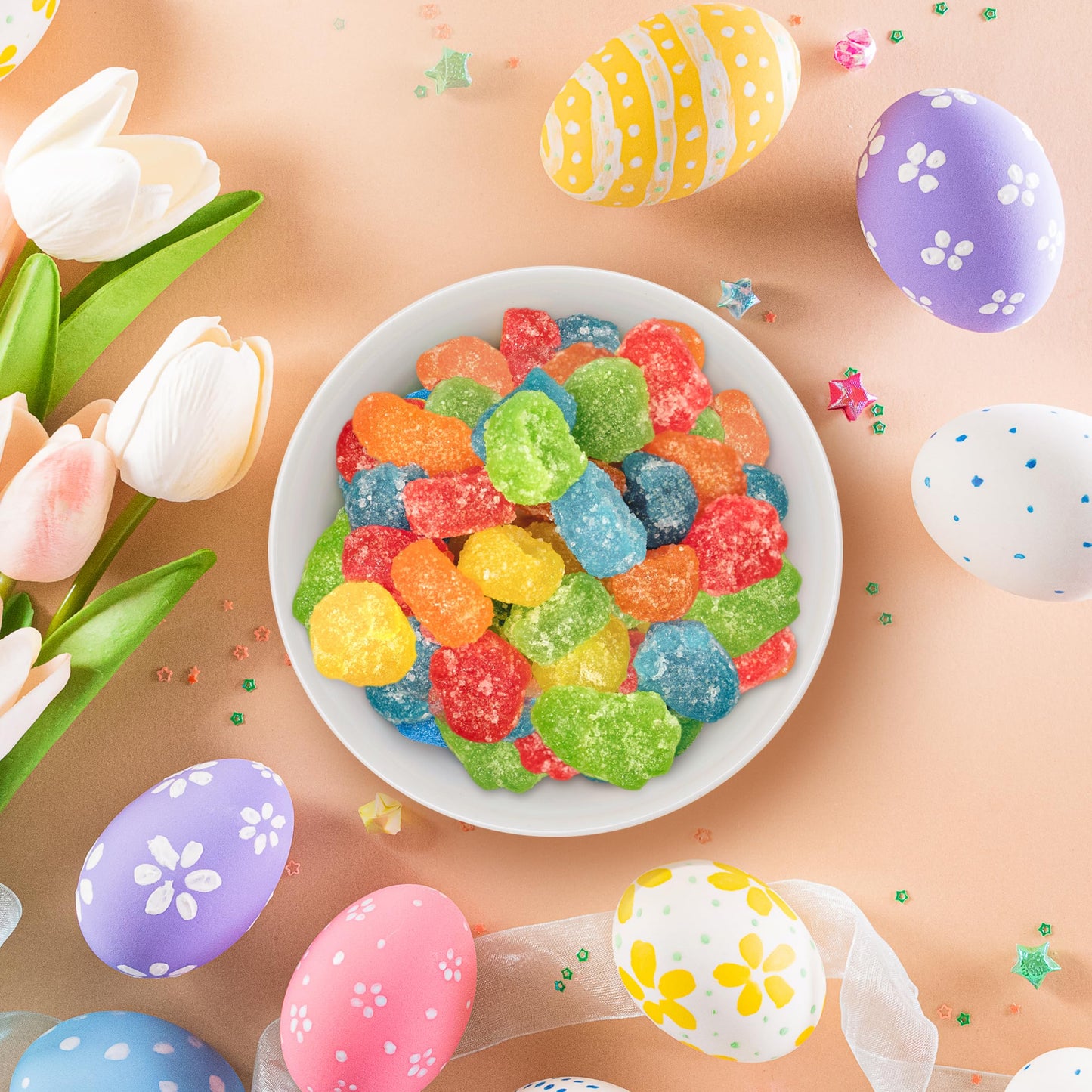 SOUR PATCH KIDS Bites Soft & Chewy Easter Candy, Bulk Candy, 12-1.8 oz Tubes