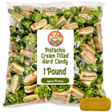 Rossana Pistachio Candy - 1 Pound Bag - Italian Hard Candy Individually Wrapped - Classic Pistachio Treat - Puntini Style Sweets - Authentic Italian