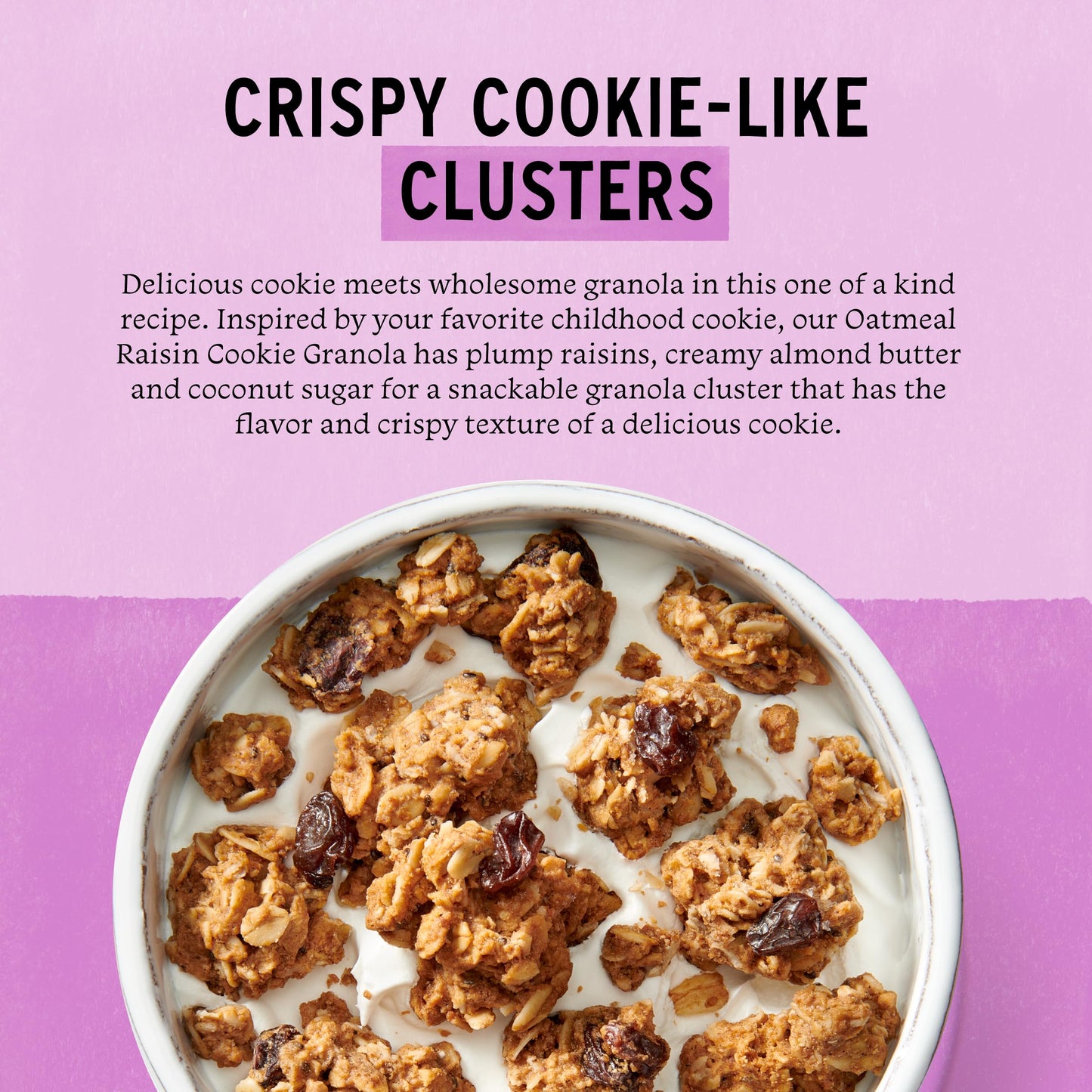 Purely Elizabeth, Cookie Granola, Oatmeal Raisin, 11oz Bag (3 Pack)