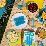 GOODPOP - 4ocean Organic Blue Lemonade Ice Pops - Fruit Juice, No Artifical Dyes or Flavors, No Added Sugar, 6 Count
