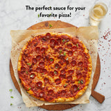 DeLallo Classic Pizzeria-Style Pizza Sauce, 14 Ounce Jar, Made with California Roma Tomatoes, No Artificial Flavors, All Natural, Gluten Free, Low