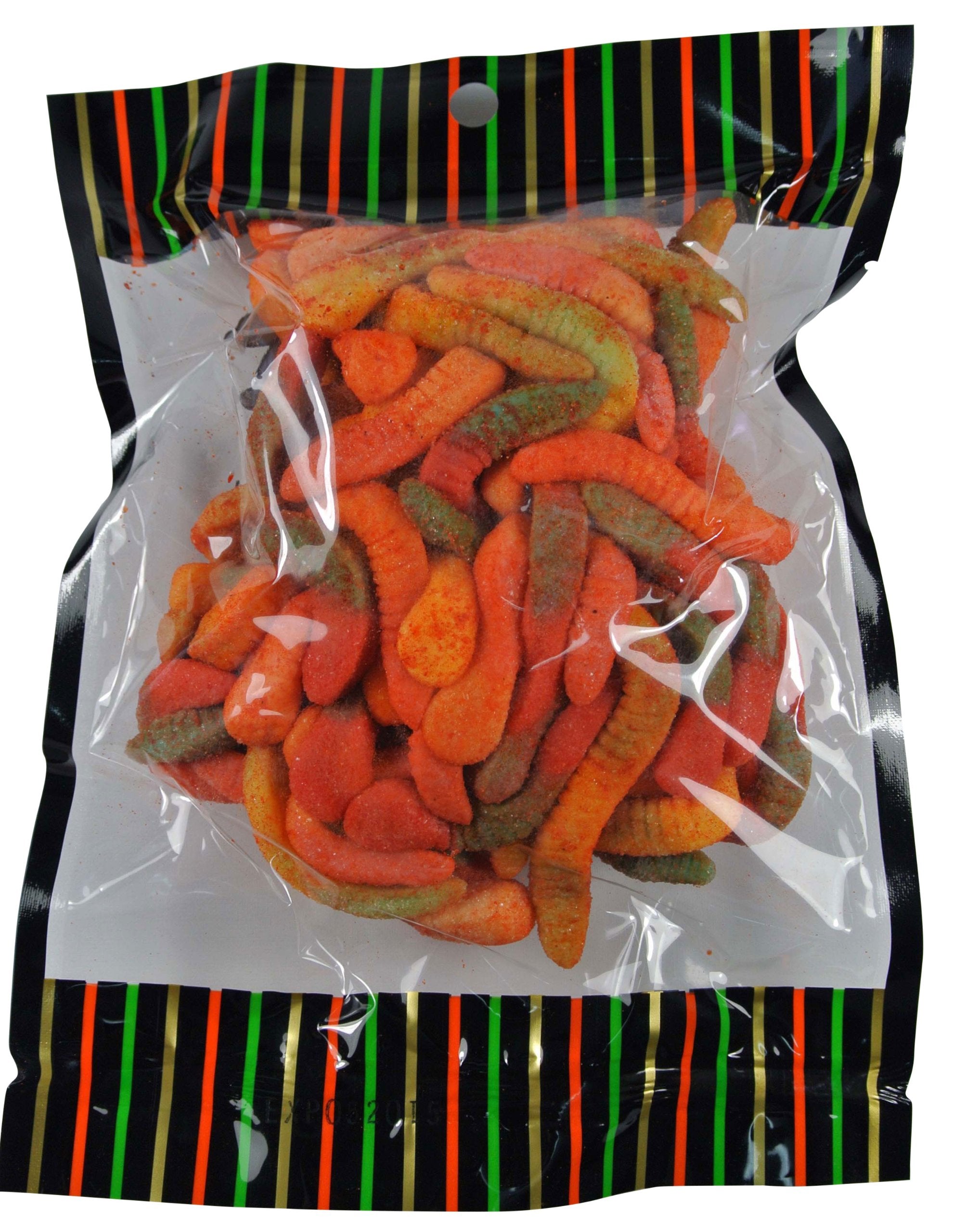 Asia Trans Gummy Worms with Li Hing Mui Plum Powder | Hawaiian Favorite | Sweet & Sour Soft Gummy Candy