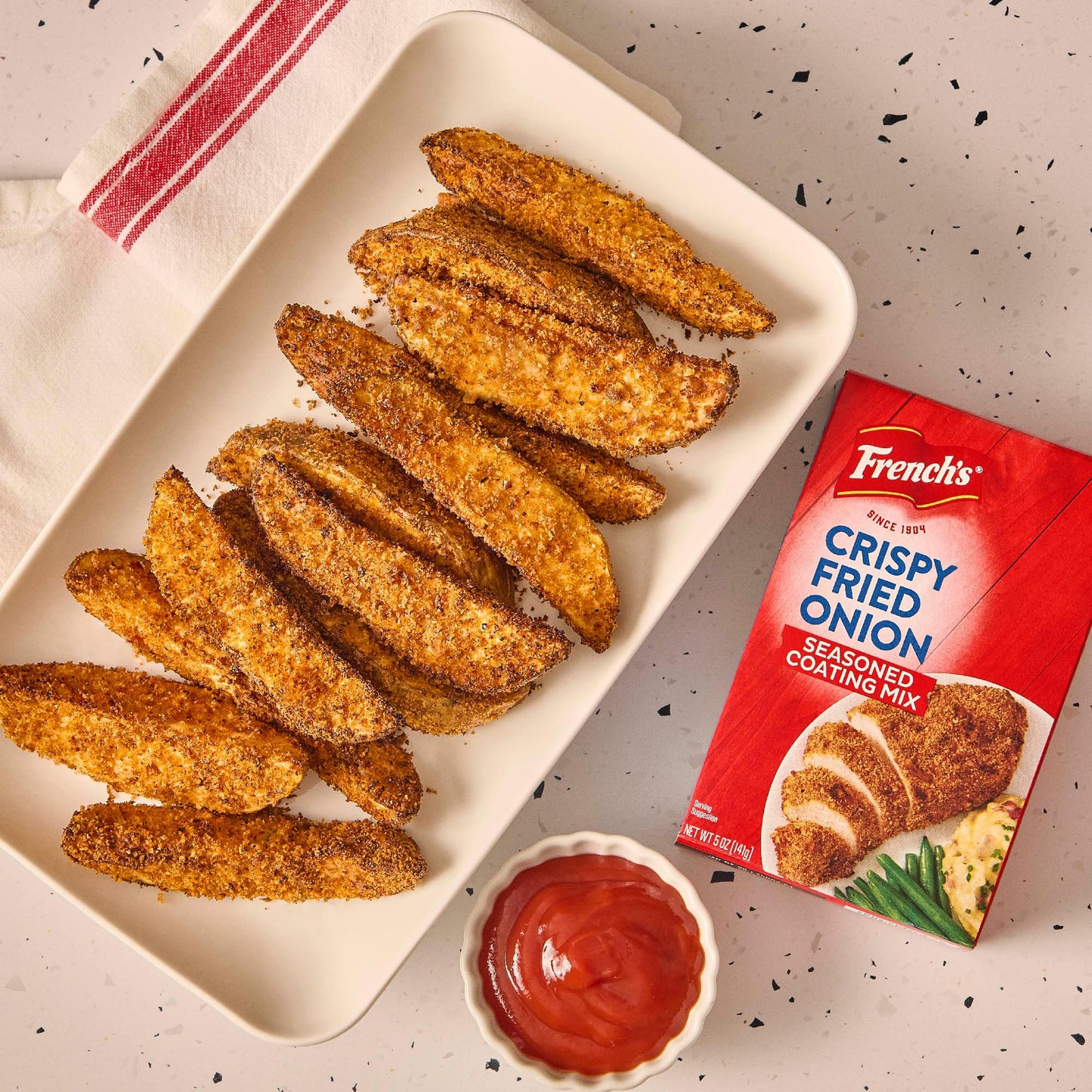 French's Seasoned Coating Mix, Crispy Fried Onion, Delicious Swap for Traditional Breadcrumbs When Preparing Meatloaf, Meatballs, or Burgers, 5 oz