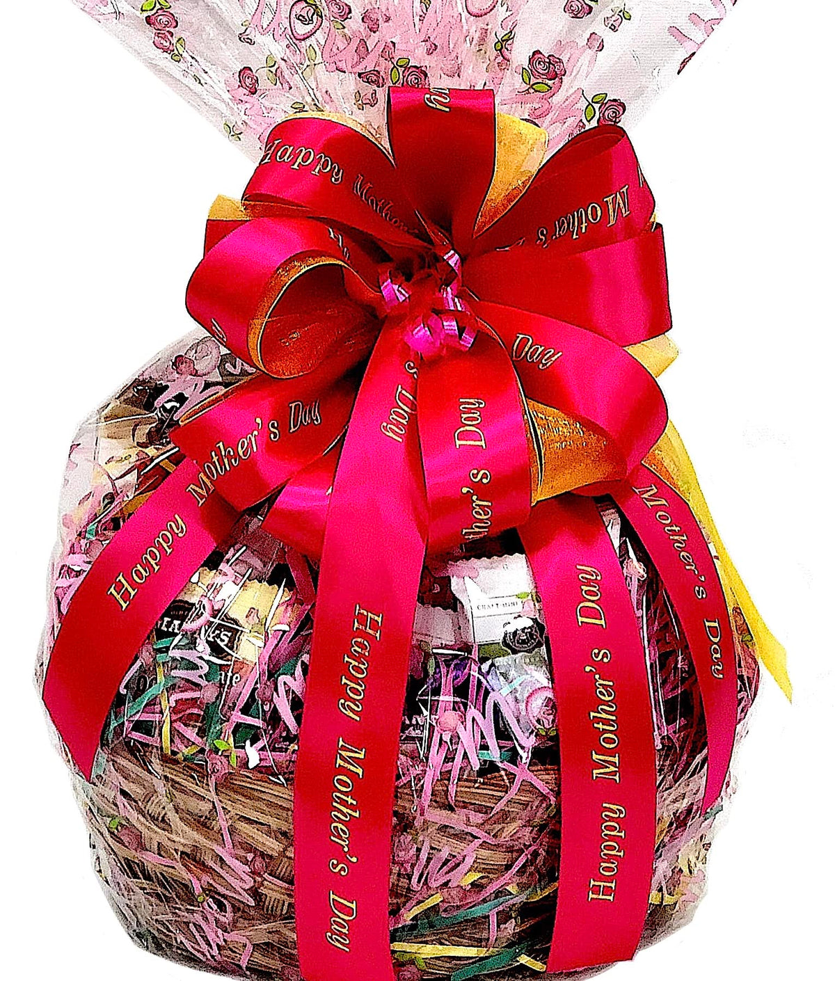 Hand-Crafted 22 Piece customizable chocolate gift basket of gourmet chocolates, cookies, and crunches. Tasty treats selected for businesses, clients