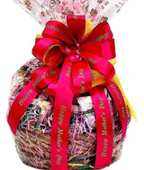 Hand-Crafted 22 Piece customizable chocolate gift basket of gourmet chocolates, cookies, and crunches. Tasty treats selected for businesses, clients