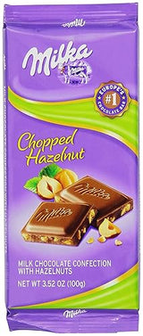 Milka Milk Chocolate with Chopped Hazelnuts, 3.52-Ounce Bars (Pack of 10)