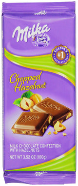 Milka Milk Chocolate with Chopped Hazelnuts, 3.52-Ounce Bars (Pack of 10)