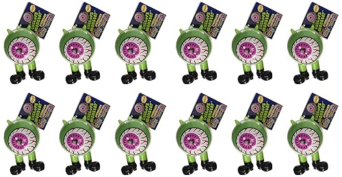 Kidsmania 12 Count Cyclops ICU Eye Ball Jaw Breaker with Rainbow Bubble Gum Center
