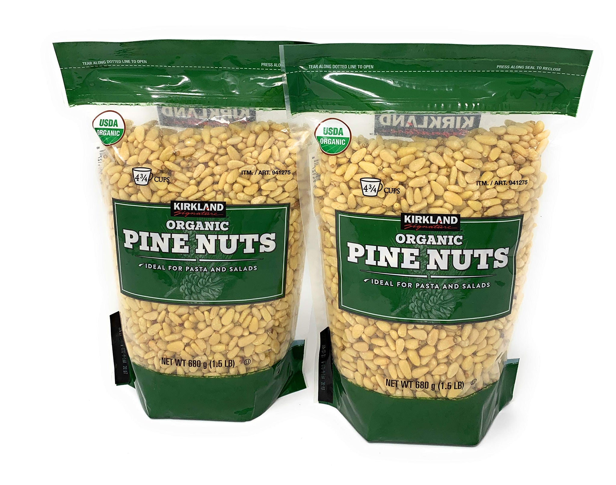 Kirkland Pine Nuts 1.5 lb in 2 Bags, 3LB total