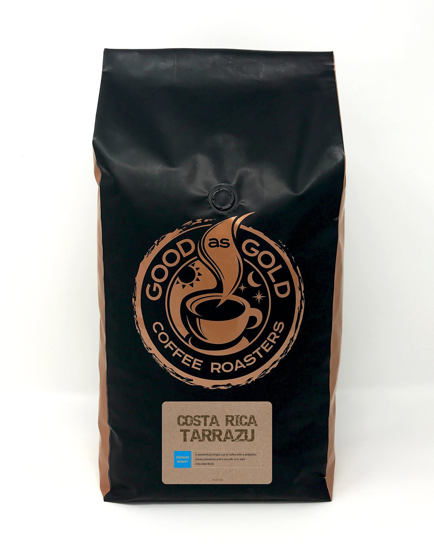 Costa Rica Tarrazu - Good As Gold Coffee - 5lb Whole Bean (Medium Roast)