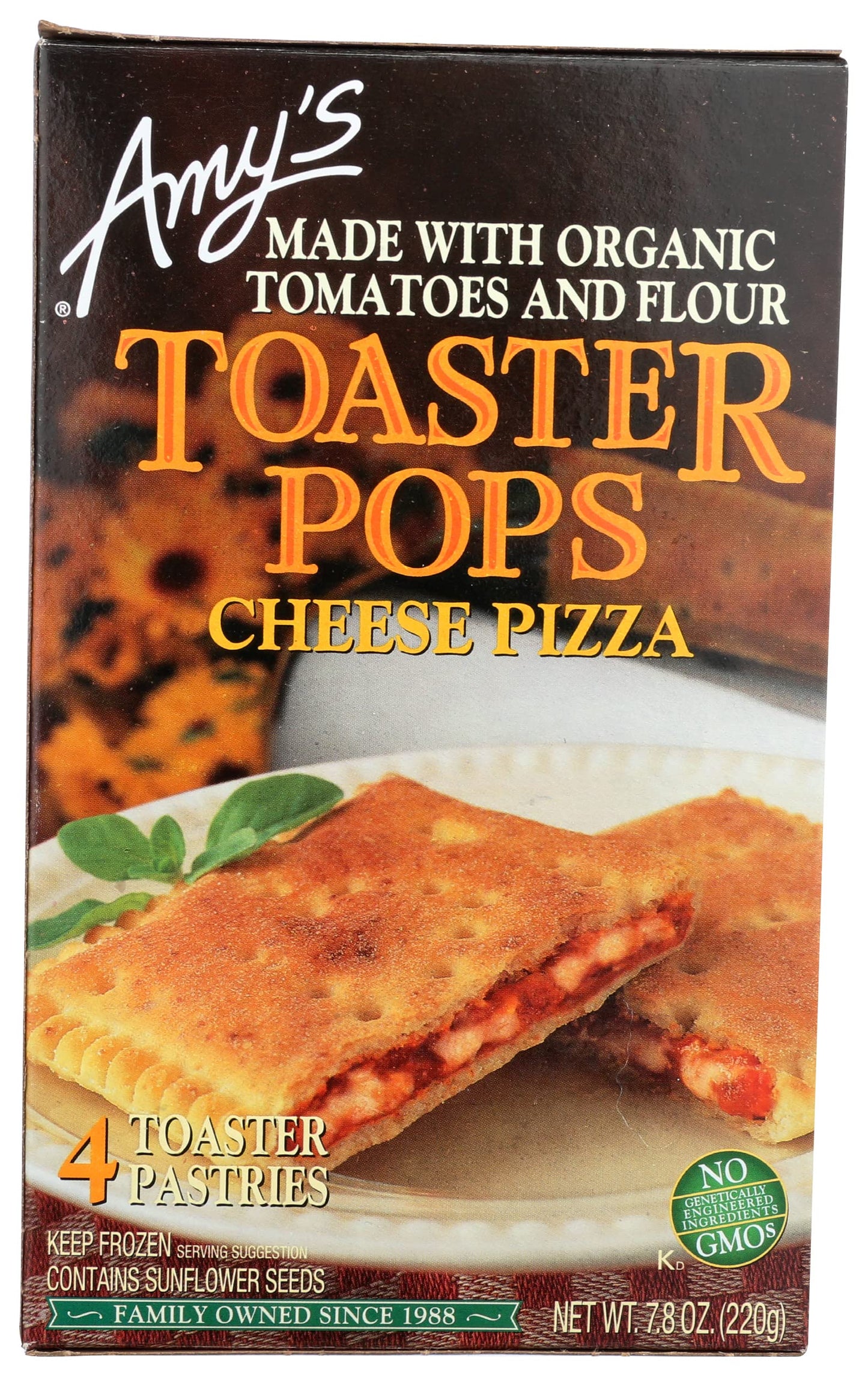 Amy's Breakfast, Cheese Pizza Toaster Pops, 7.8 Ounce (Frozen)