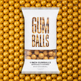 Candy Envy - Black and Gold 2 Pack Combo 1 Inch Gumballs - Approx. 113 Gumballs Per Bag - North American Made & Kosher Certified