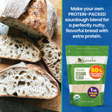 Kevala Organic Sesame Flour - 50% Protein Flour Made with Non GMO Sesame Seeds, With Mild Sesame Flavor, Vegan Protein Source, For Making Bread