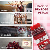 Eastanbul Dried Rose Petals, 2.1oz, Premium Edible Rose Petals, Dried Flower for Herbal Tea, Decoration, Sprinkles, Dessert Topping, From