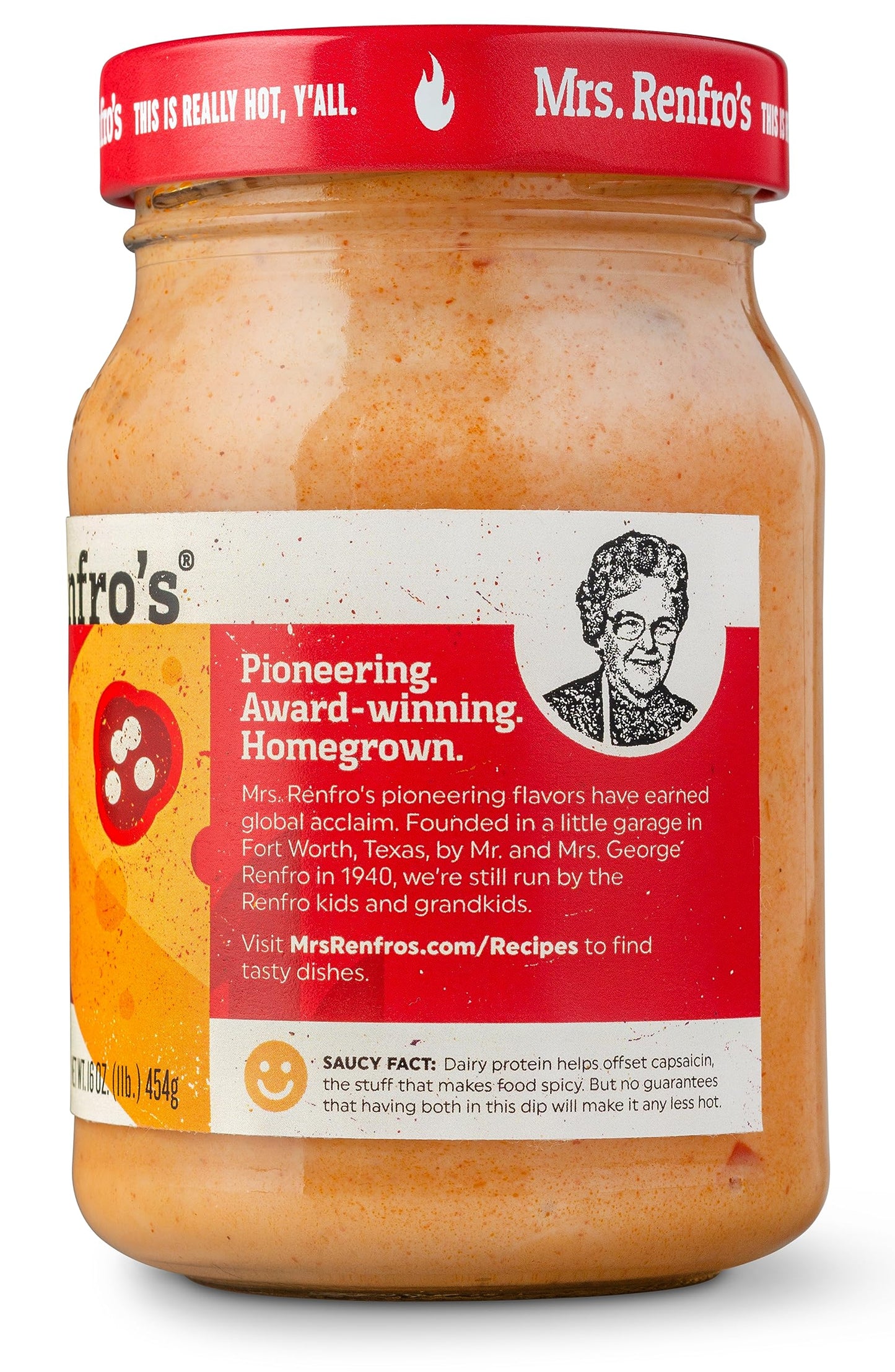 Mrs. Renfro's Ghost Pepper Nacho Cheese Dip, 16 oz Jars (Pack of 6) - Gluten Free Extra Hot Creamy Cheese Dip with Ghost Pepper - Ready-to-Serve