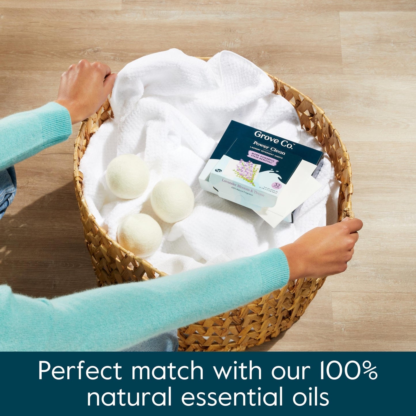 Grove Co. Wool Dryer Balls, Reusable Laundry Balls for Dryer, 100% New Zealand Wool, Reduce Drying Time, Wrinkles & Static, Sustainably Designed