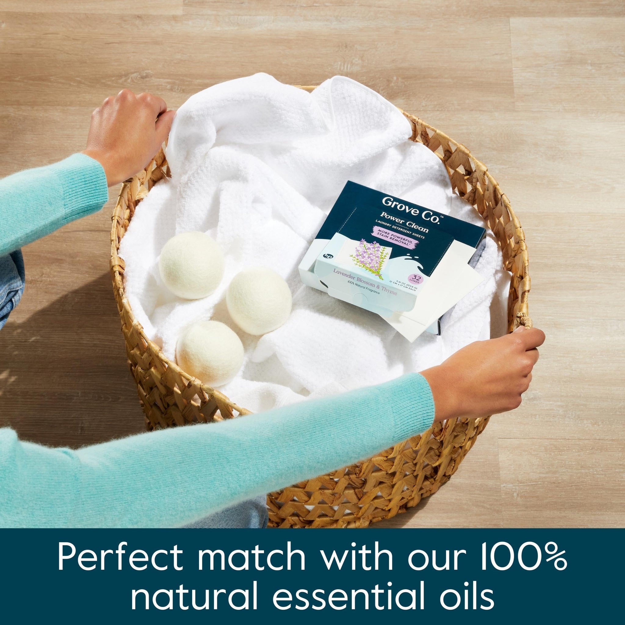 Grove Co. Wool Dryer Balls, Reusable Laundry Balls for Dryer, 100% New Zealand Wool, Reduce Drying Time, Wrinkles & Static, Sustainably Designed