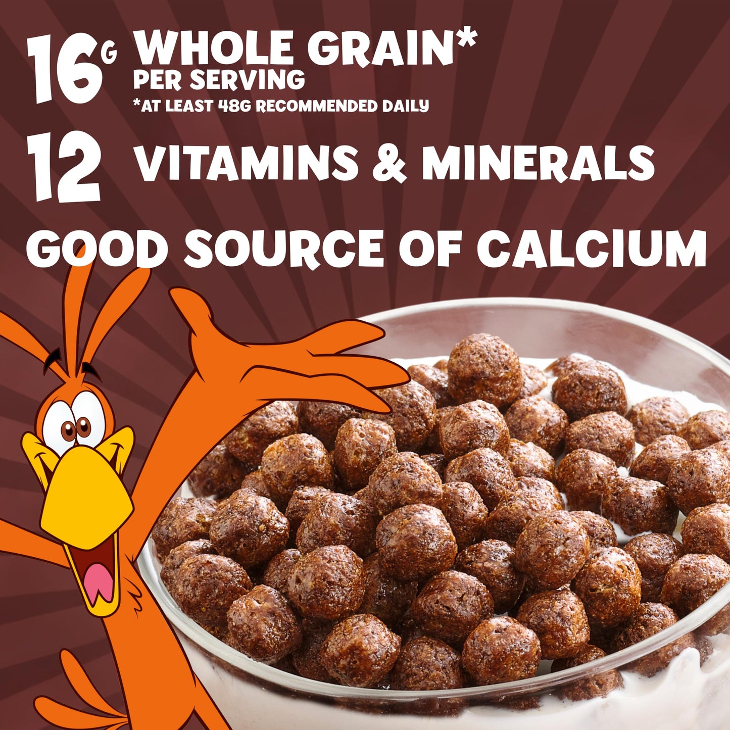 Cocoa Puffs, Chocolatey Breakfast Cereal, Made with Whole Grain, 32 oz Resealable Bag