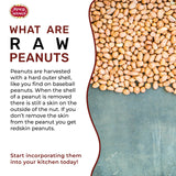 Spicy World Peanuts Raw Whole With Skin 4 LB Jumbo Bag (64oz) | Uncooked, Unsalted, All Natural, USA Grown Red Skin Spanish Grade